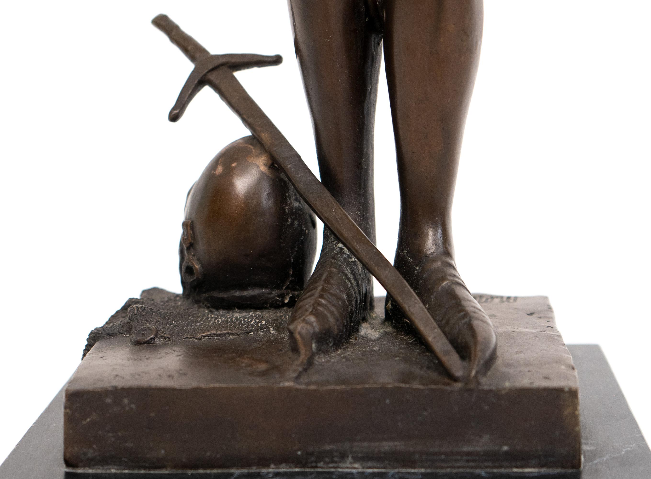 Saint Joan of Arc Bronze Sculpture In Good Condition For Sale In Salt Lake City, UT
