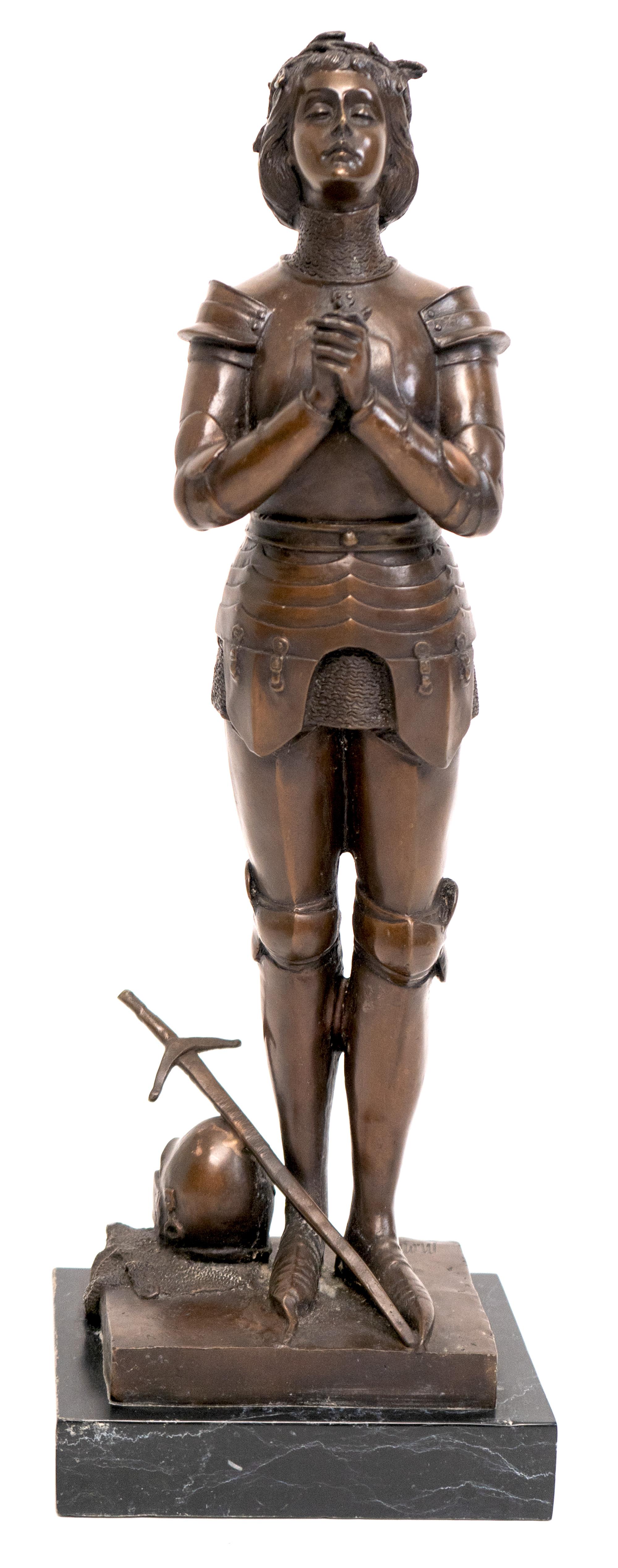 Saint Joan of Arc Bronze Sculpture For Sale 1