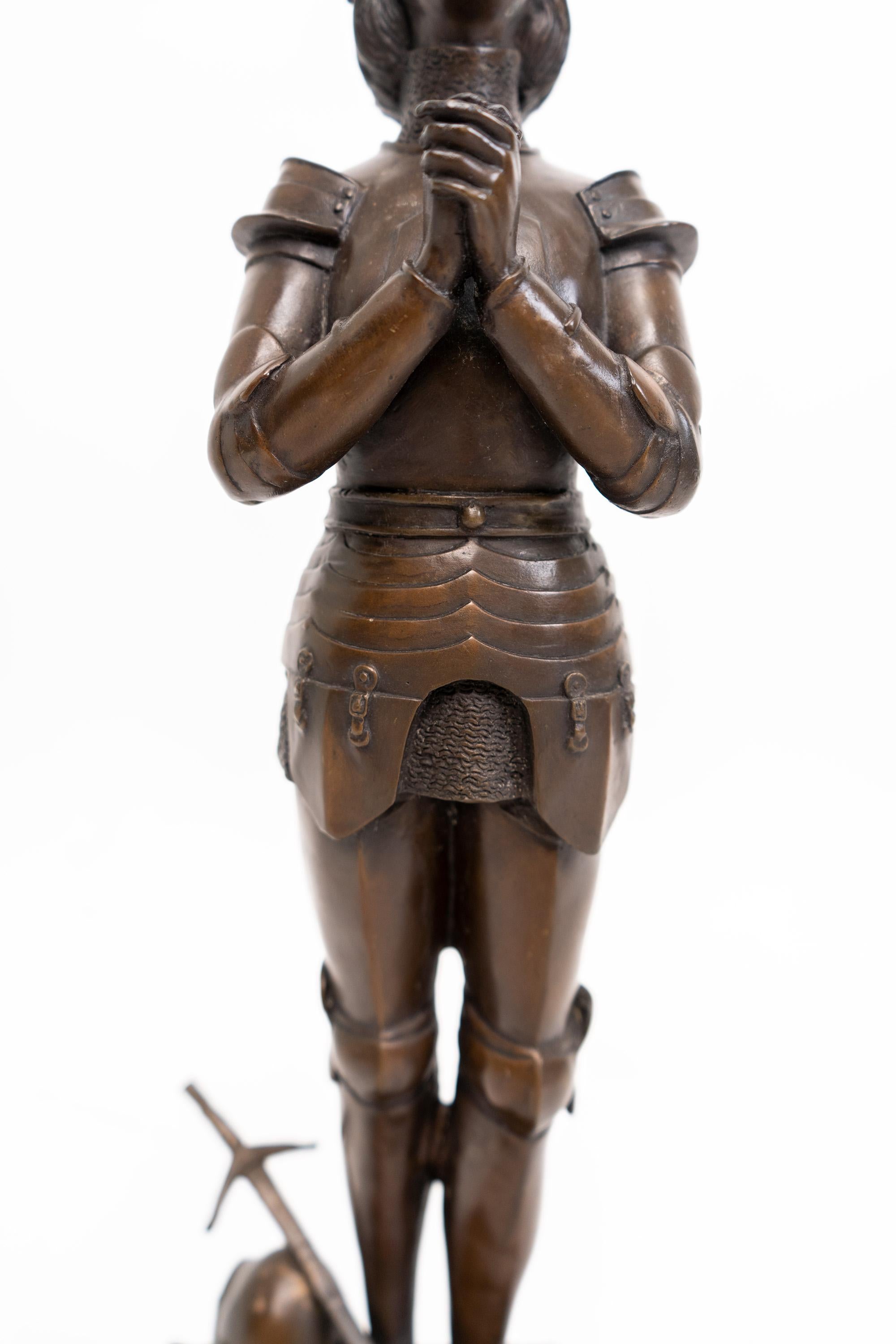 Saint Joan of Arc Bronze Sculpture For Sale 2