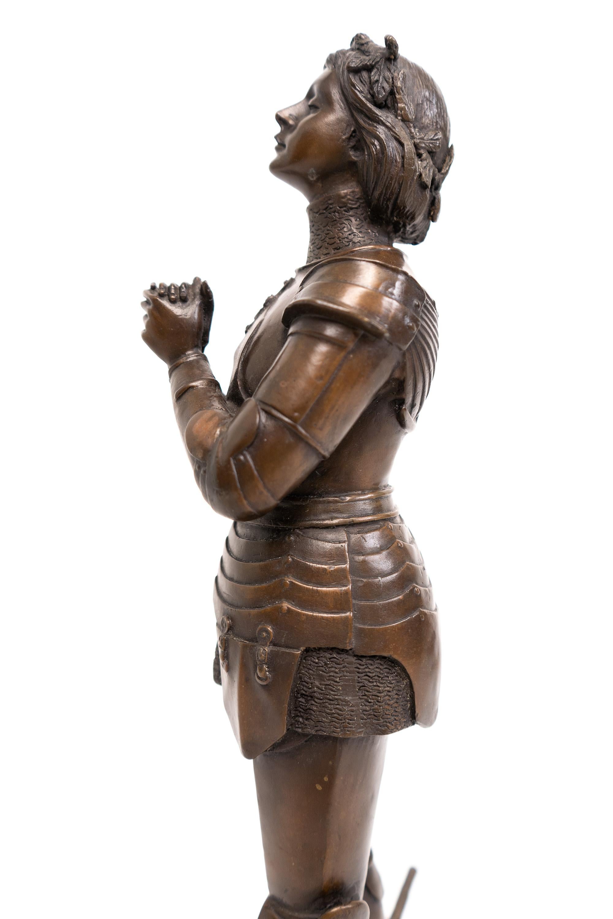 Saint Joan of Arc Bronze Sculpture For Sale 3