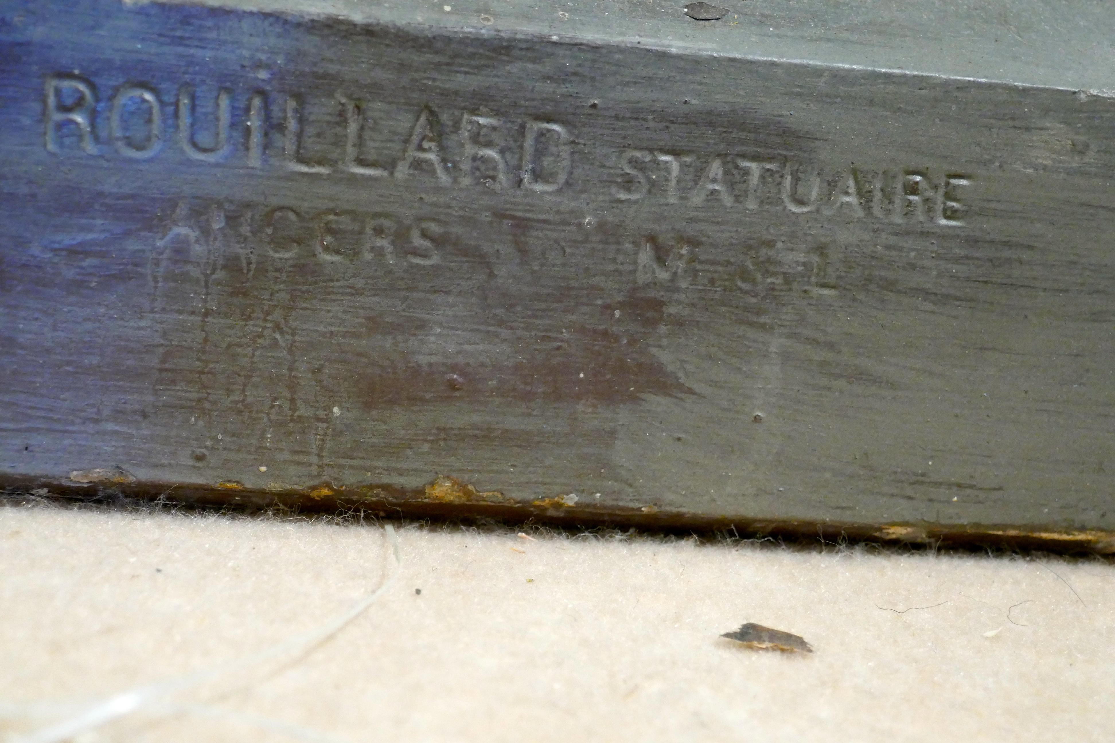 Statue de Sainte Jeanne d'Arc provenant d'une France, signée Rouillard Angers en vente 6