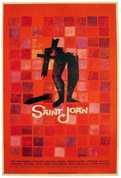 Affiche originale du film « Sainte Jeanne » par Saul Bass, 1957