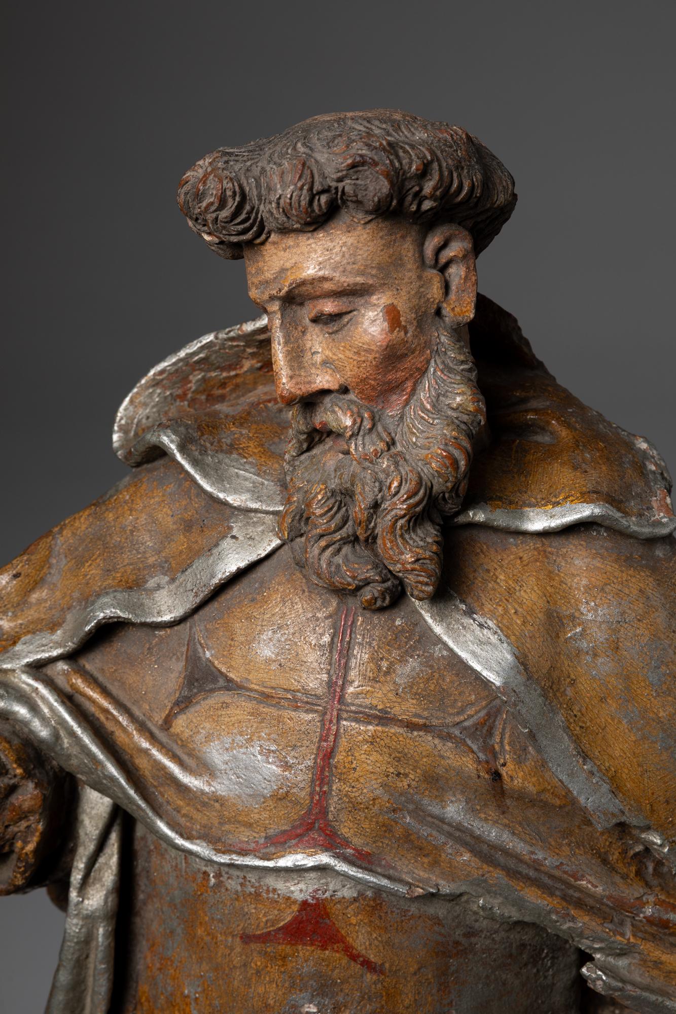 18th Century and Earlier Saint John of the Cross, terracotta sculpture. France, 17th Century For Sale