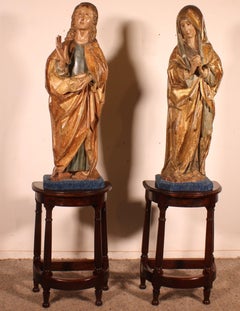 Saint John The Evangelist And The Virgin From A Crucifixion Group, Spain, Circa
