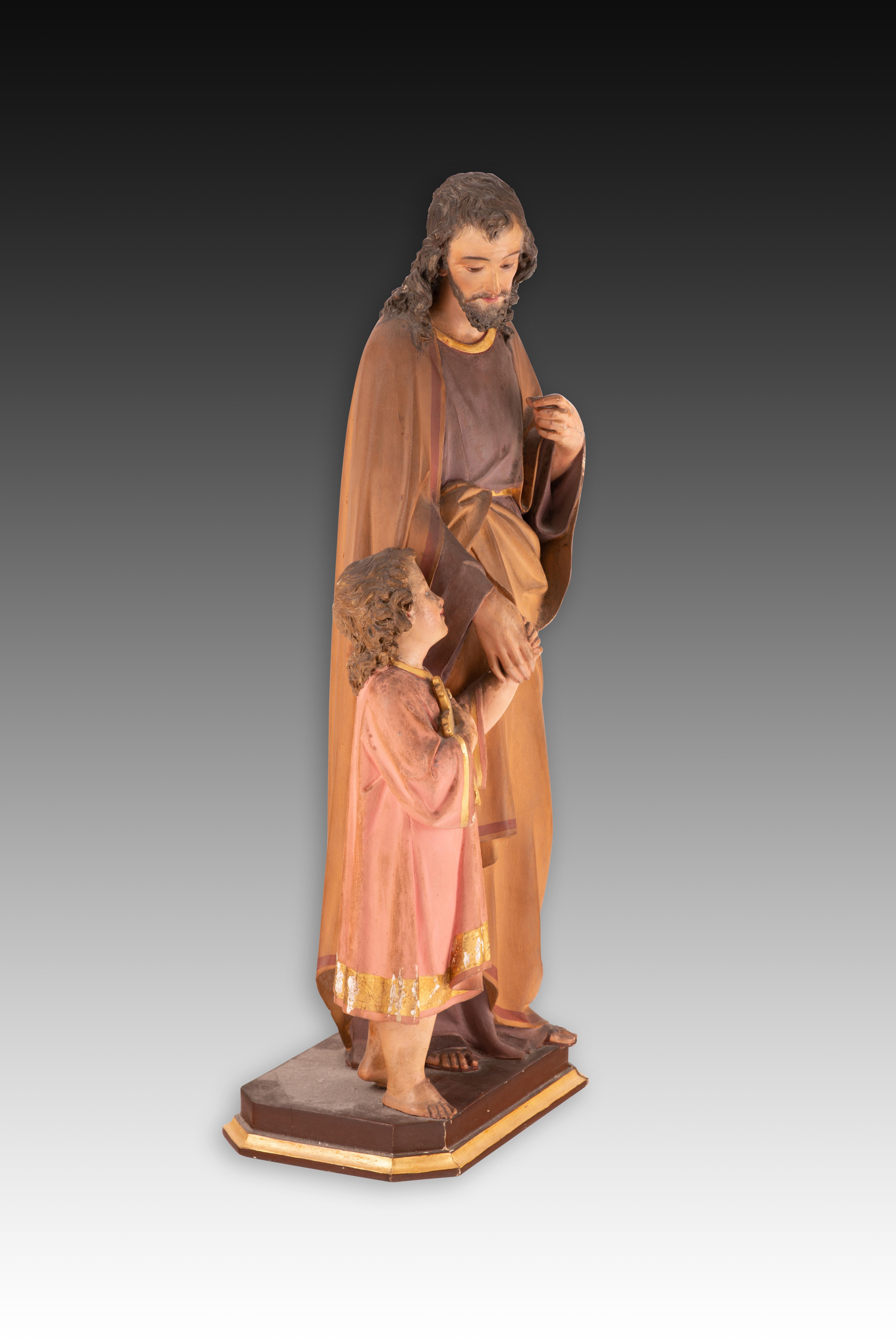 Other Saint Joseph with the Child Jesus. Polychrome wood. Spanish School, 19th c.