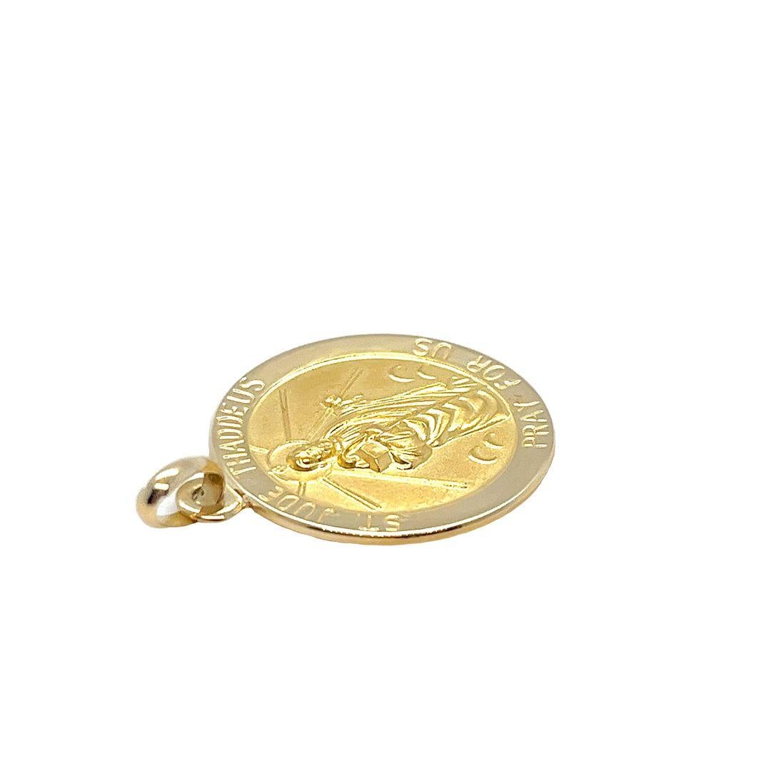 Pendentif ou breloque Saint Jude en or jaune 18 carats Unisexe en vente