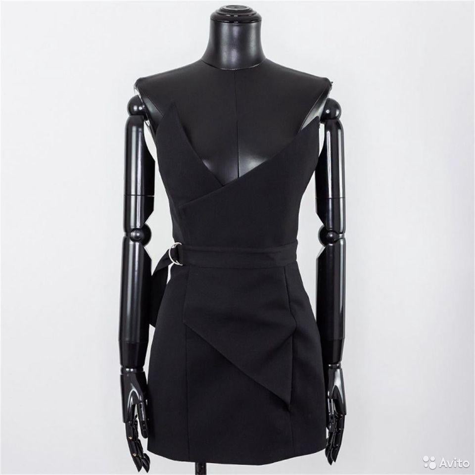 Black SAINT LAUREN BLACK MINI DRESS size 34 - XS