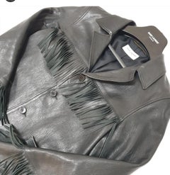 Saint Laurent 15FW Fringe Leather Jacket Size 40