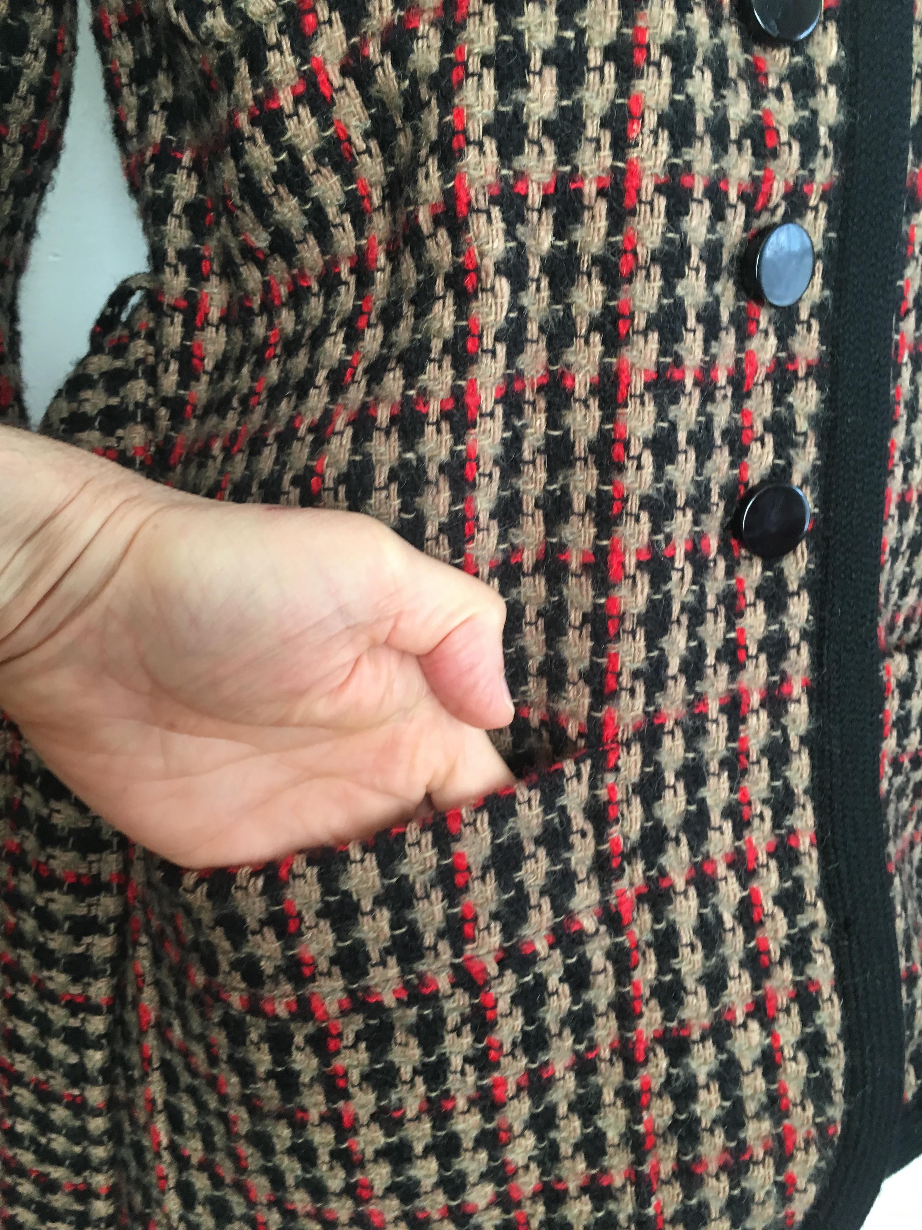Saint Laurent 1980s Wool Belted Jacket Size 6. 10