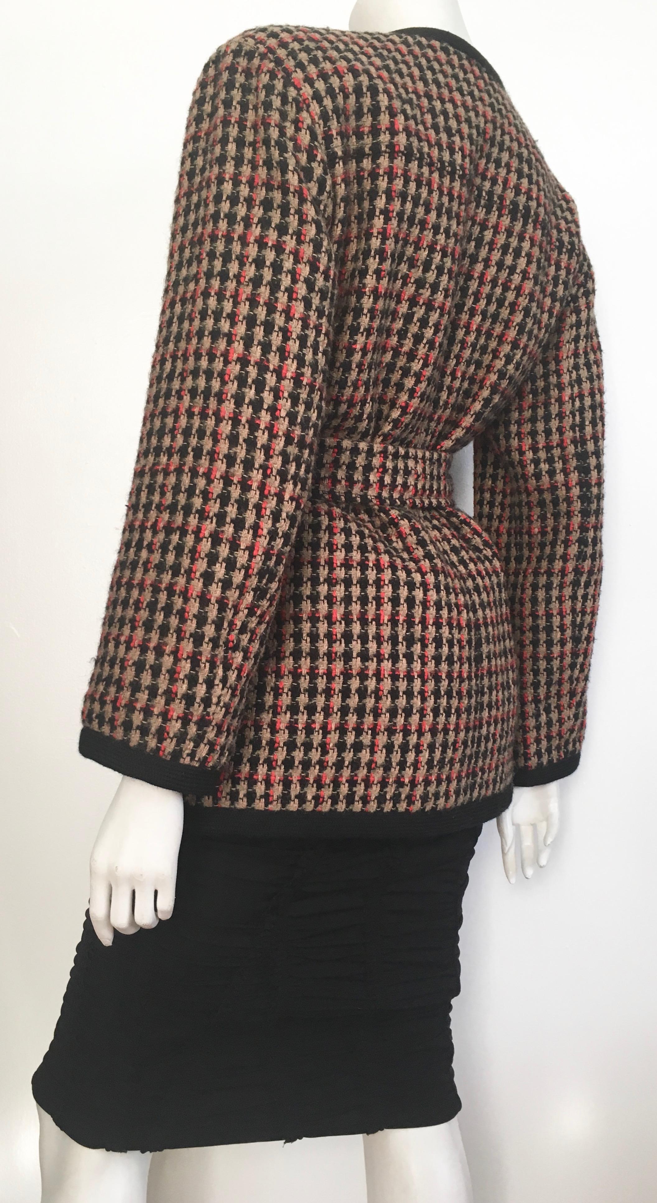 Saint Laurent 1980s Wool Belted Jacket Size 6. 14