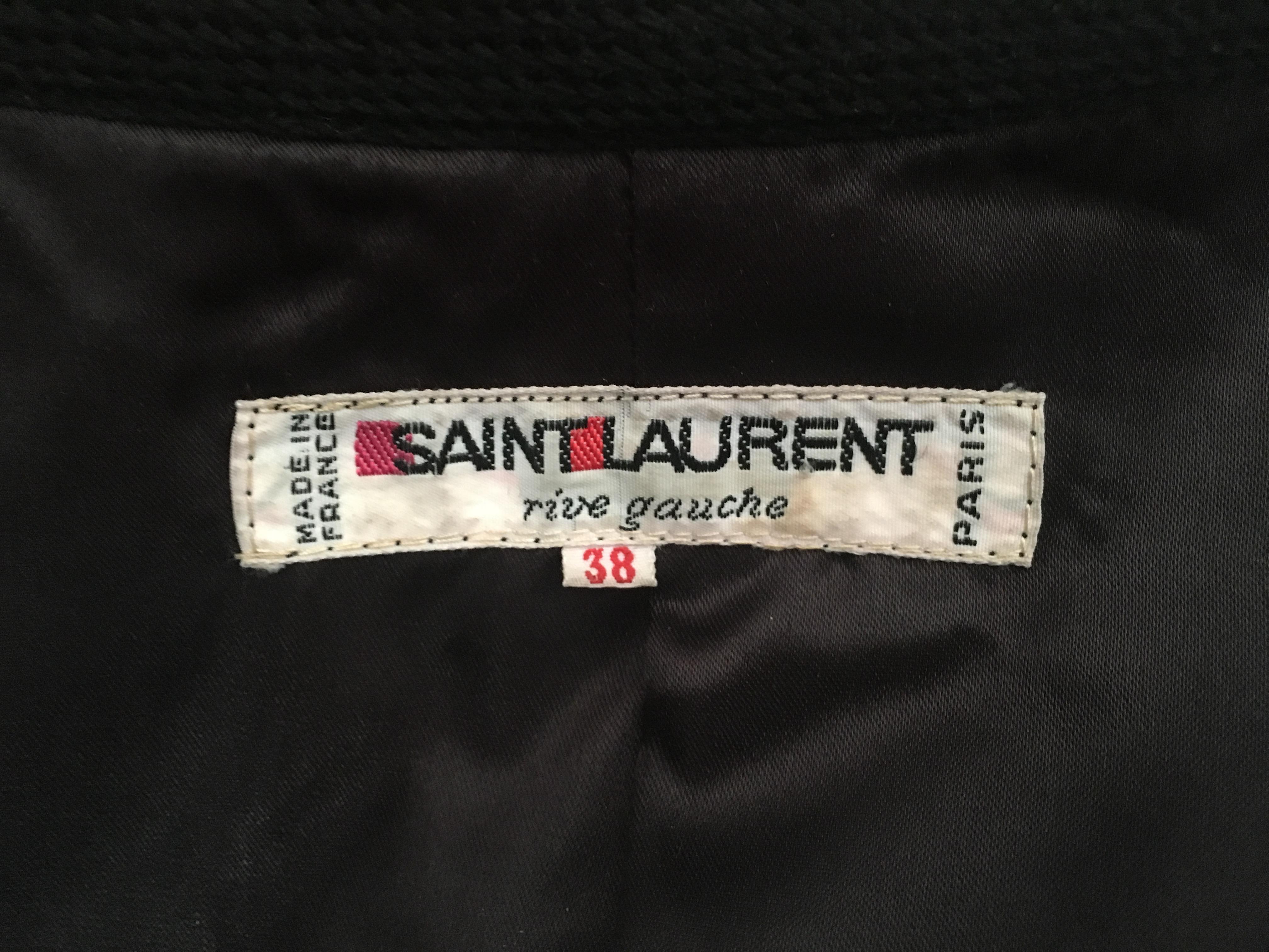 Saint Laurent 1980s Wool Belted Jacket Size 6. 15