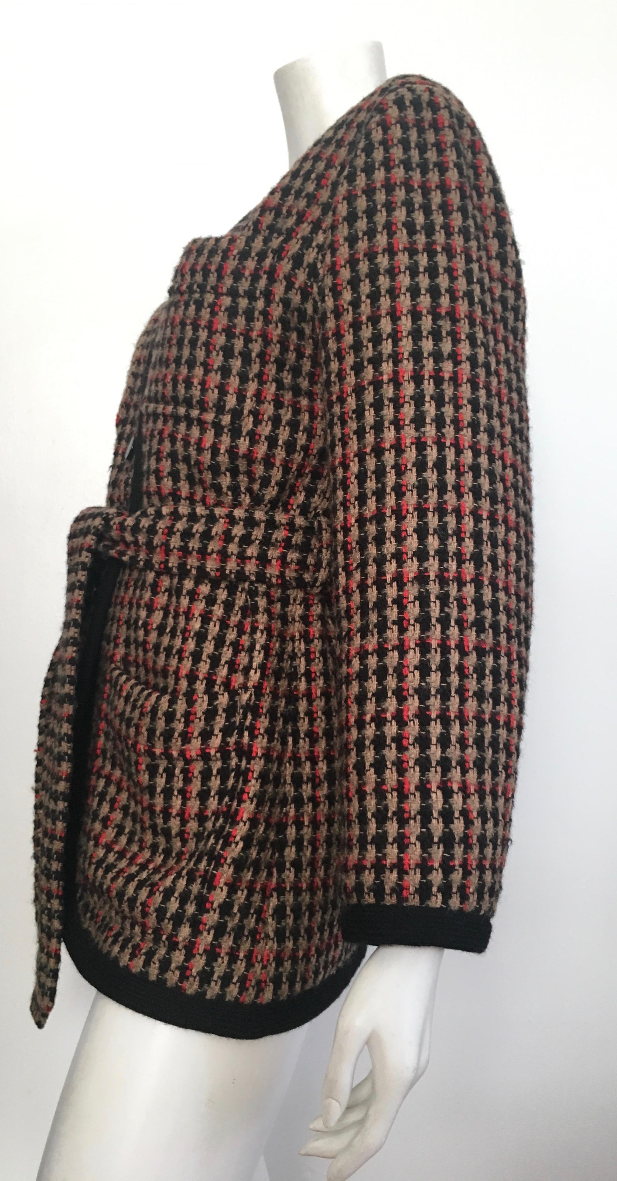 Saint Laurent 1980s Wool Belted Jacket Size 6. 3