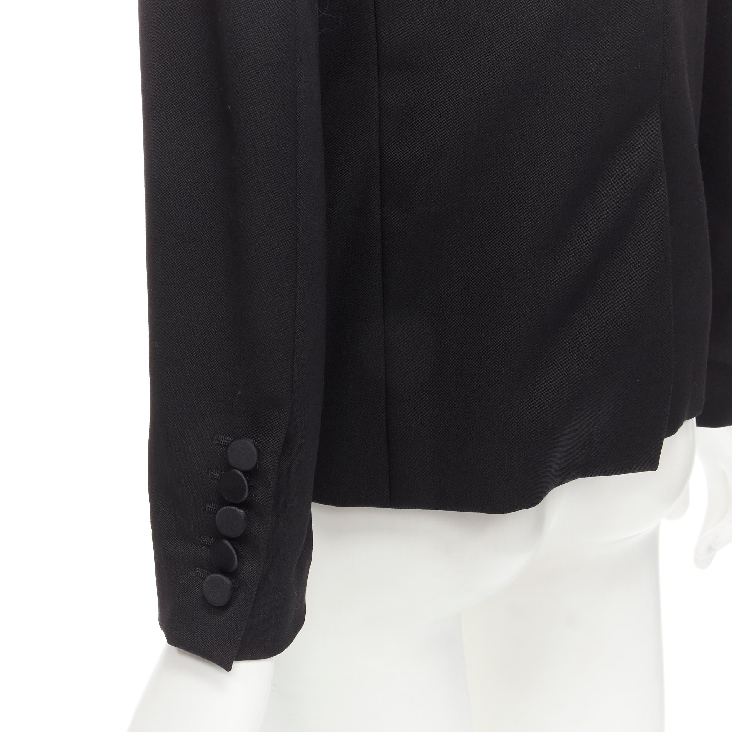 SAINT LAURENT 2013 black virgin wool shawl collar tuxedo blazer jacket FR38 M 3