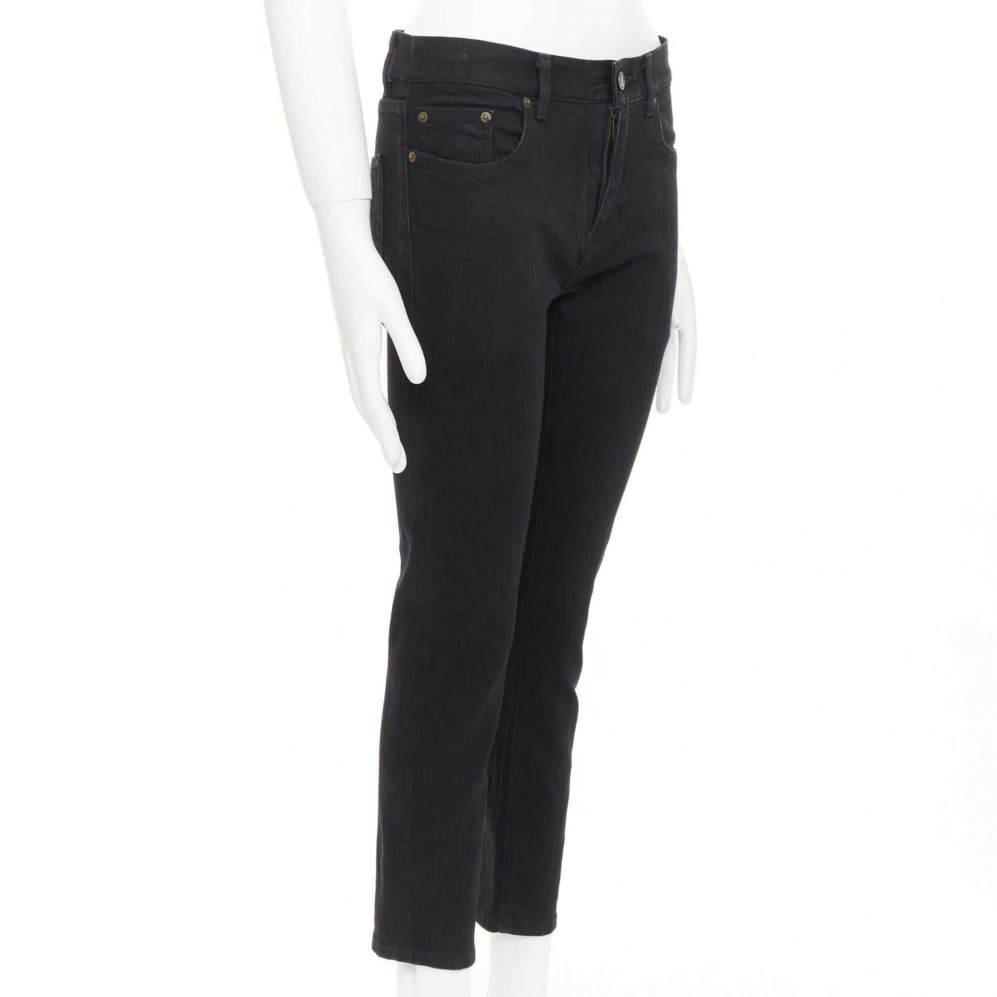 SAINT LAURENT 2013 D02 M/SK-LW jean cropped classique en coton noir 30