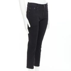 SAINT LAURENT 2013 D02 M/SK-LW black cotton classic cropped jeans 30"