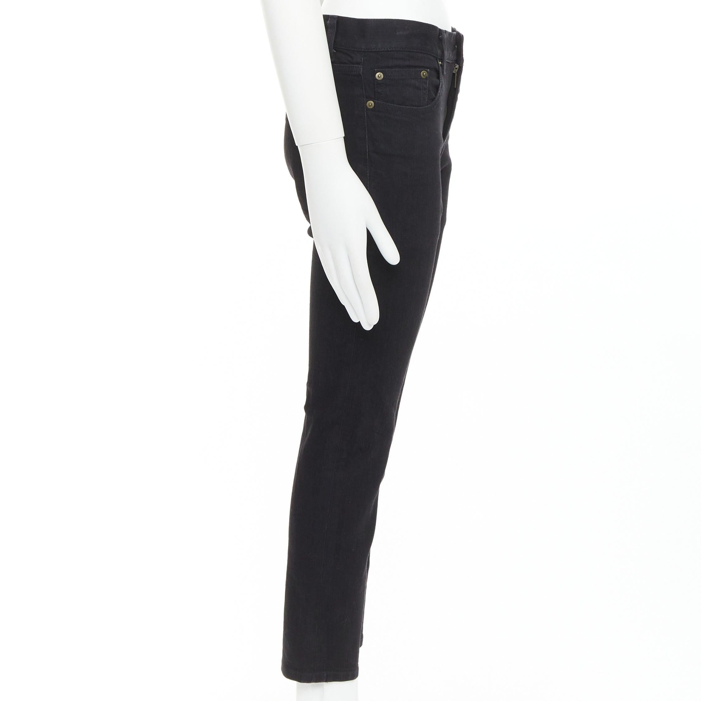 Noir SAINT LAURENT 2013 D02 M/SK-LW jean cropped classique en coton noir 30