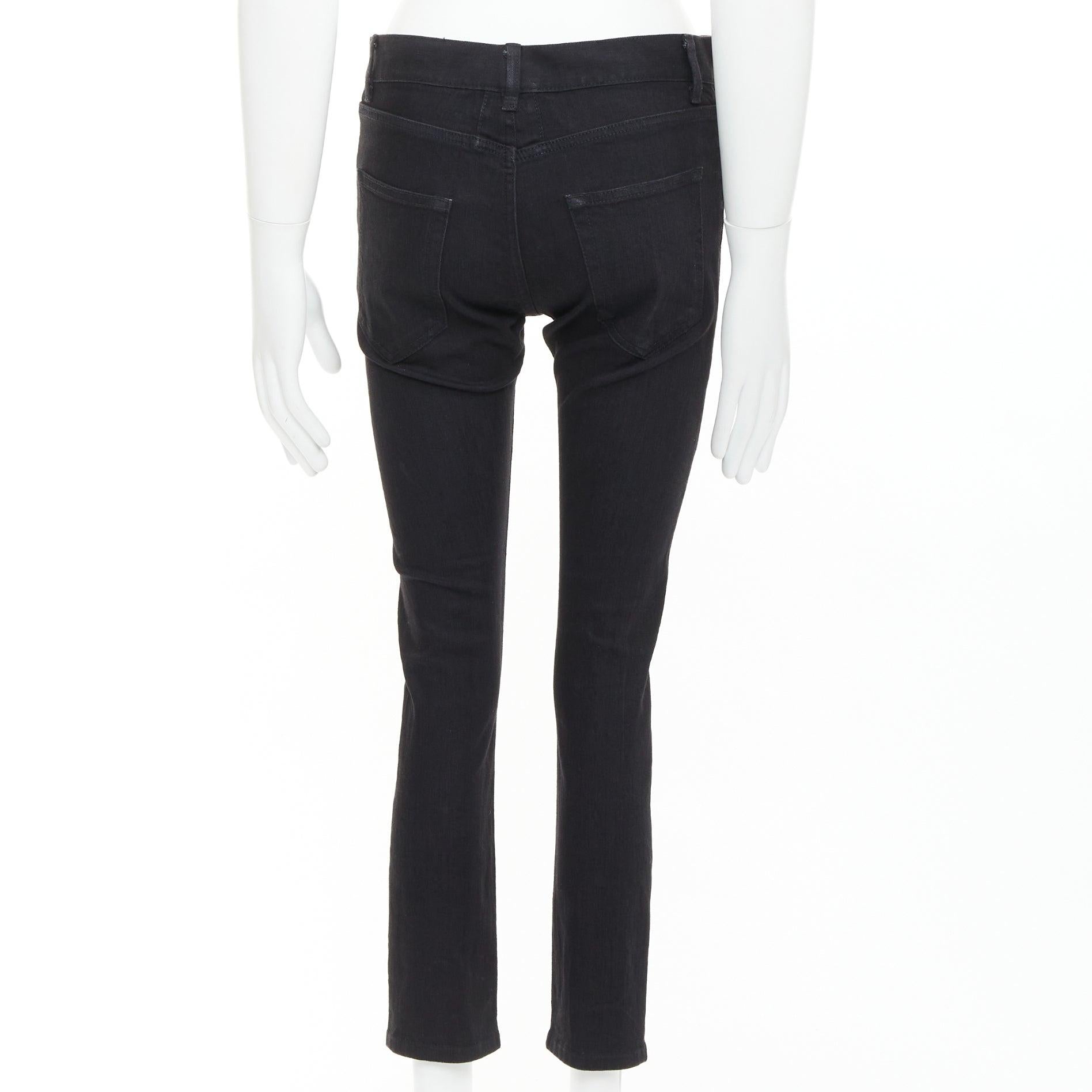 SAINT LAURENT 2013 D02 M/SK-LW jean cropped classique en coton noir 30