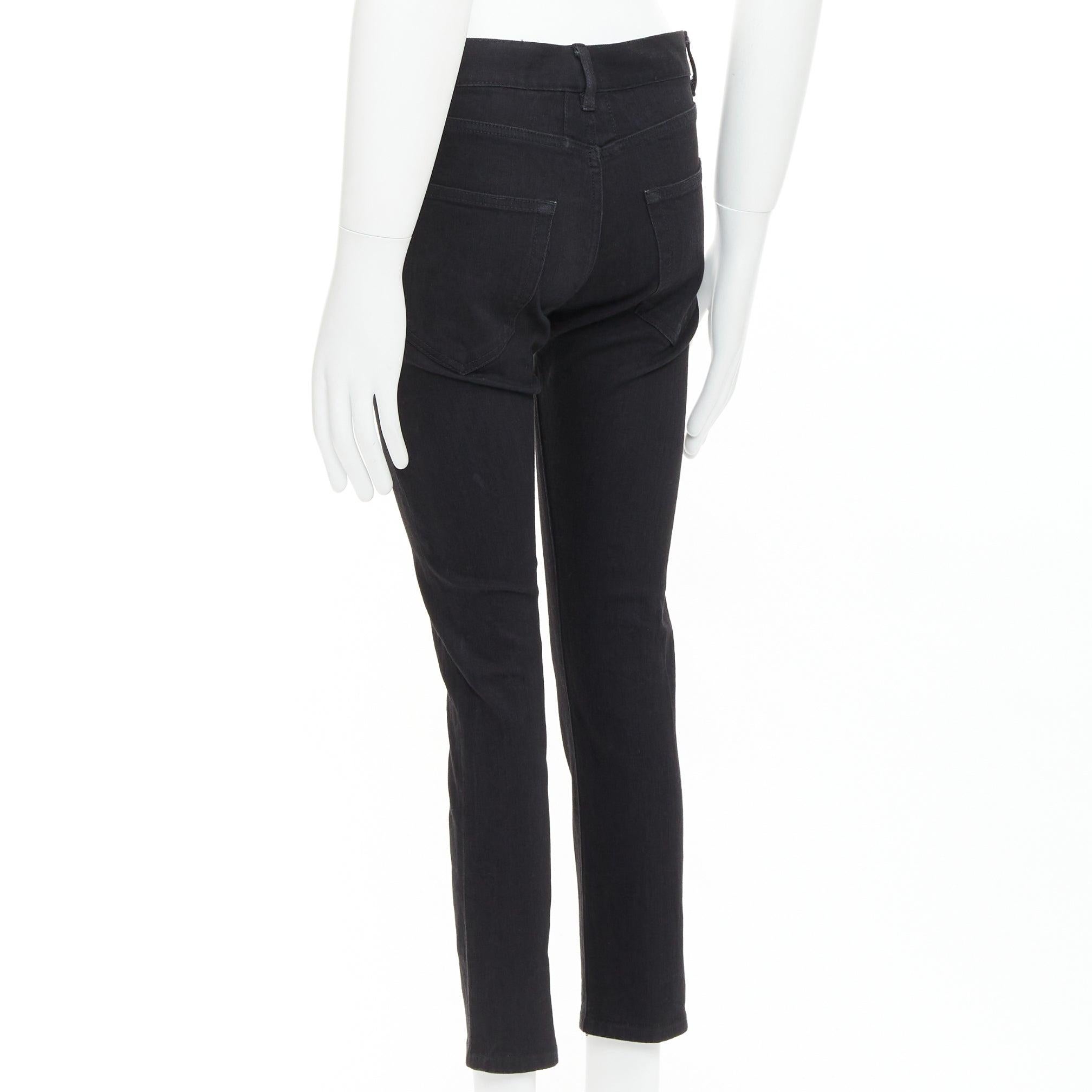 SAINT LAURENT 2013 D02 M/SK-LW jean cropped classique en coton noir 30