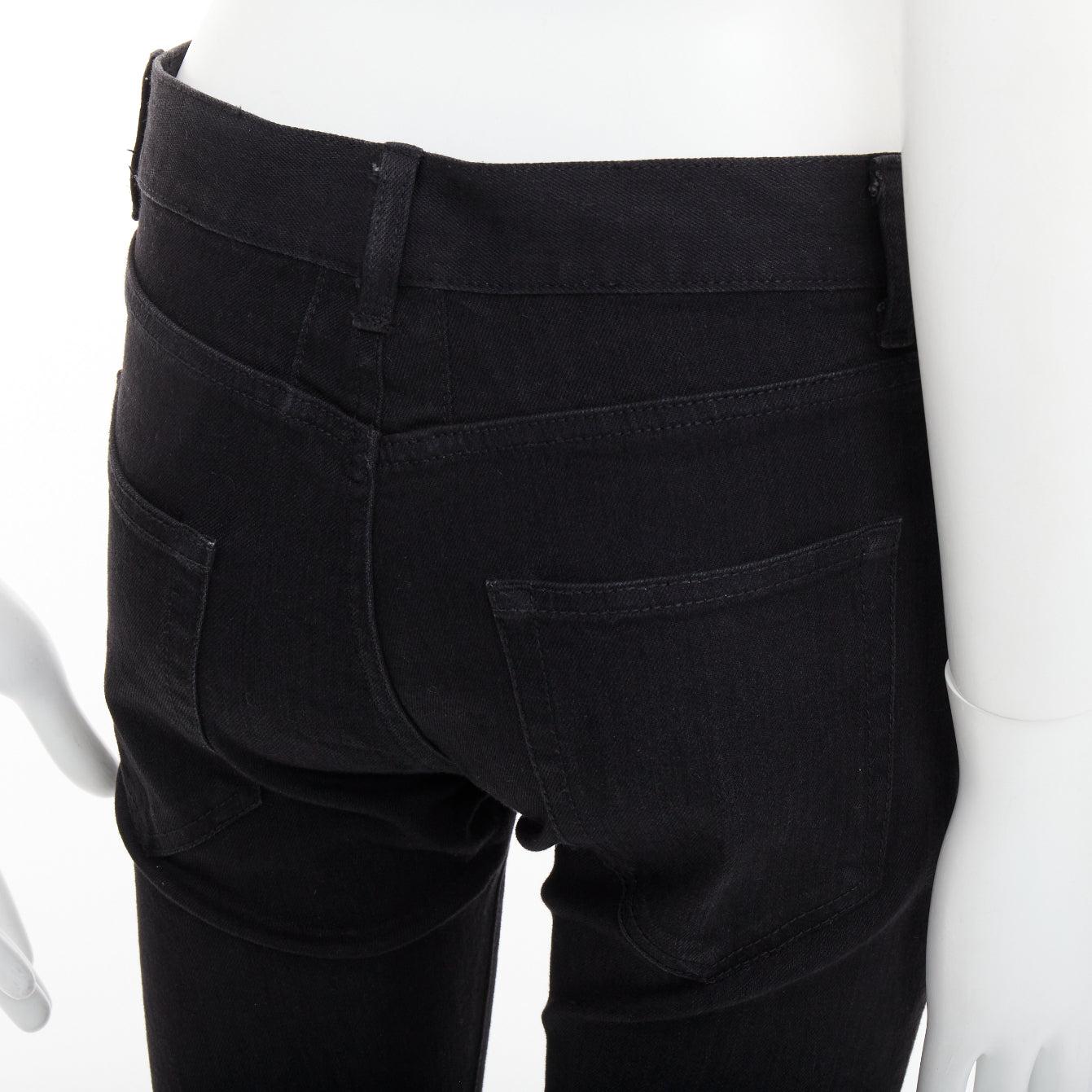 SAINT LAURENT 2013 D02 M/SK-LW jean cropped classique en coton noir 30
