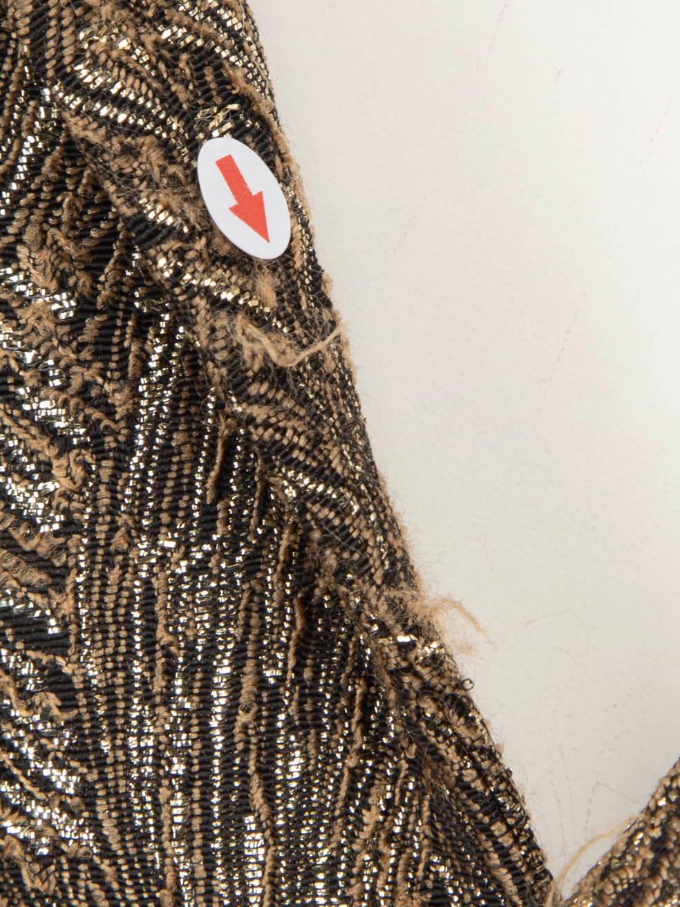 Women's Saint Laurent 2013 Gold Metallic Blazer Size S For Sale