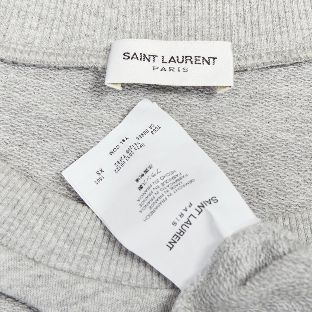 SAINT LAURENT 2013 Hedi Slimane maglia a spalla fredda in cotone con catena d'argento XS in vendita 5