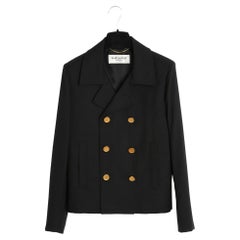 Saint Laurent 2013 Slimane short black jacket blazer FR40