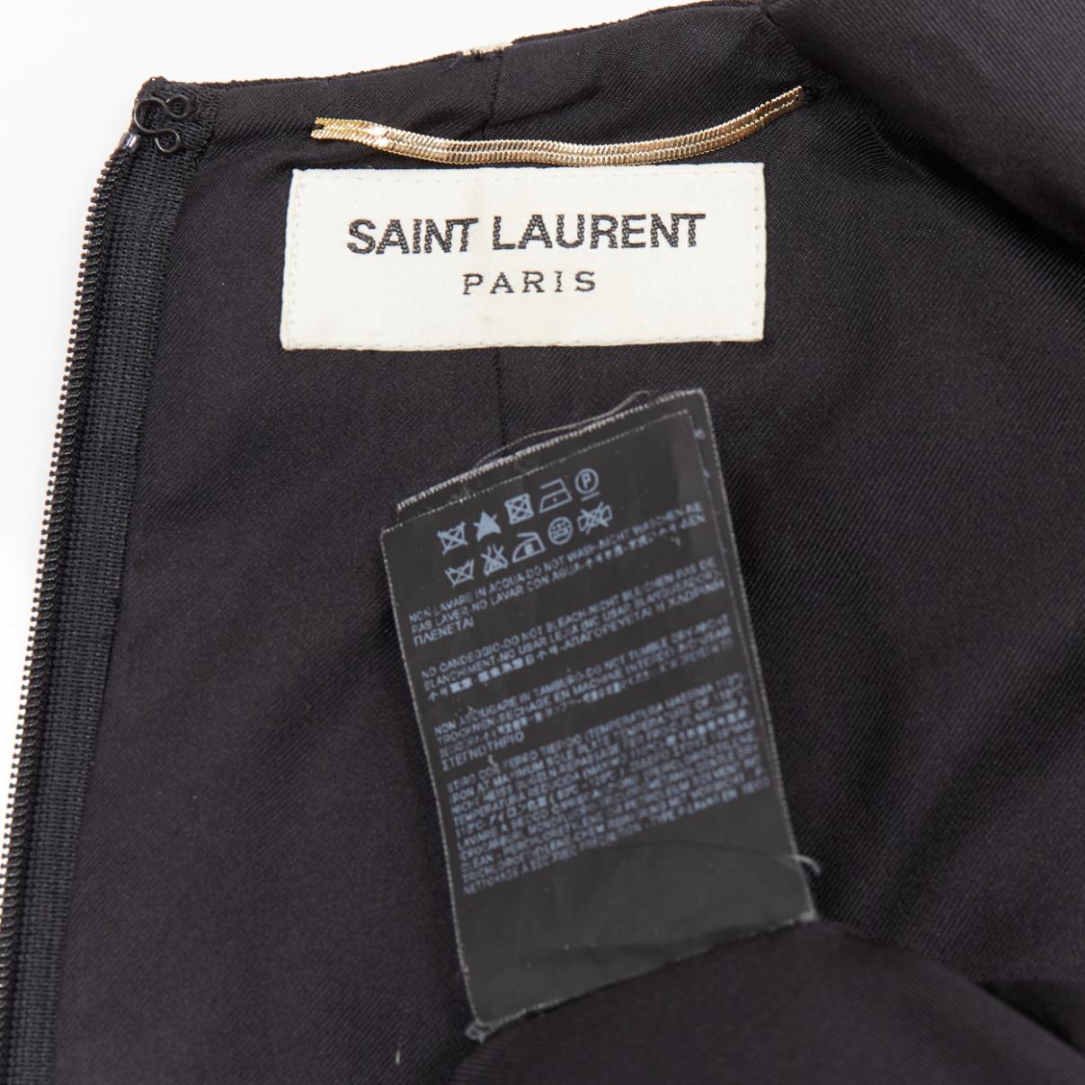 SAINT LAURENT 2014 Gun Pop black white pistol print A-line dress FR34 XS For Sale 5