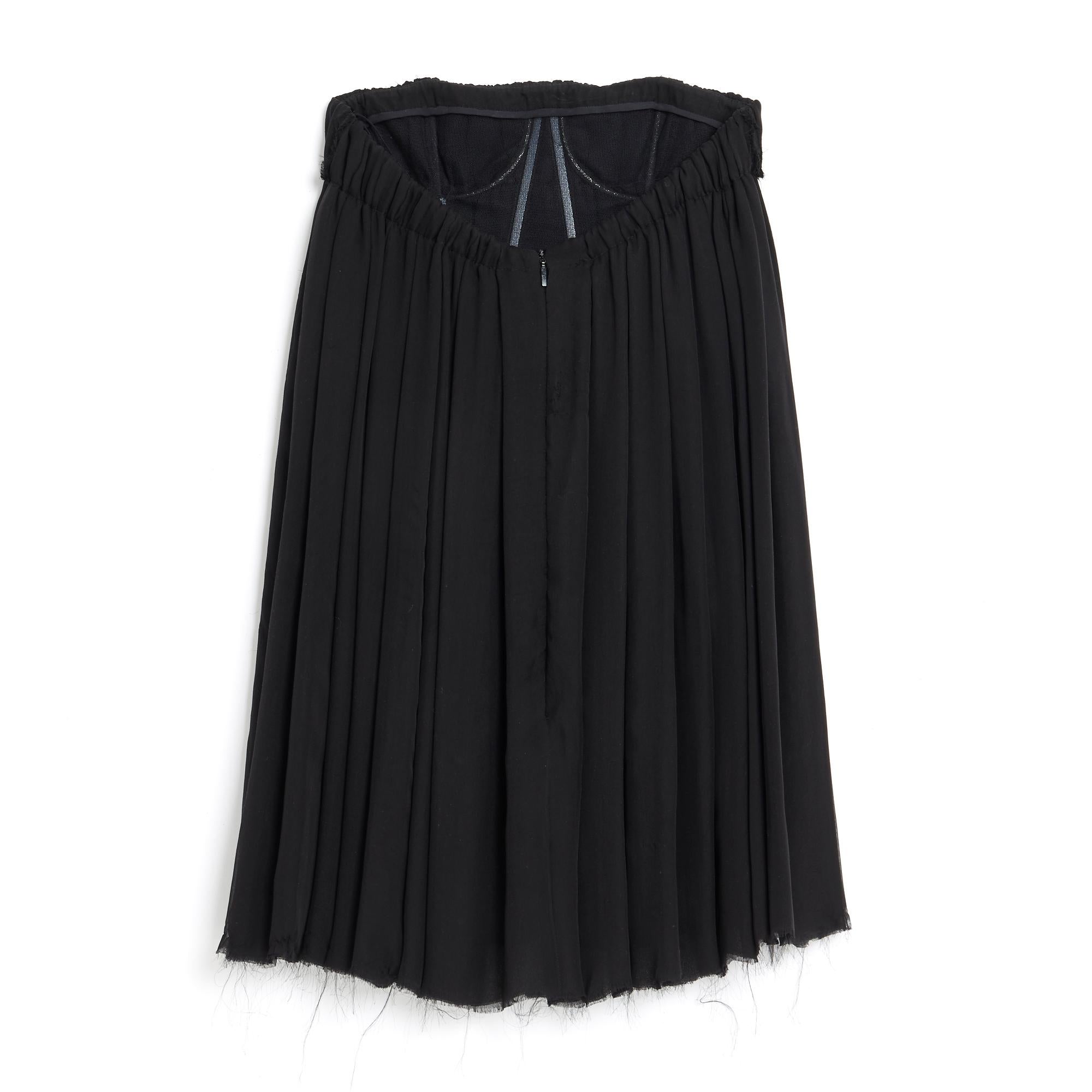 Saint Laurent 2014 Slimane Black silk mini dress fr34/36  In Good Condition For Sale In PARIS, FR