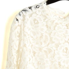 Saint Laurent 2014 Top Dentelle FR40 Slimane Camicetta in pizzo ecru UK12 US10