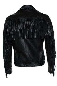 Saint Laurent, 2015 leather fringe jacket