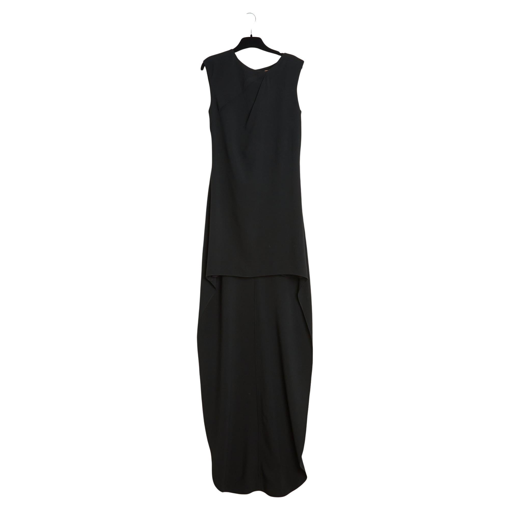 Saint Laurent 2015 YSL Robe FR34 Hedi Slimane Noir Mini Maxi Dress UK6 US4