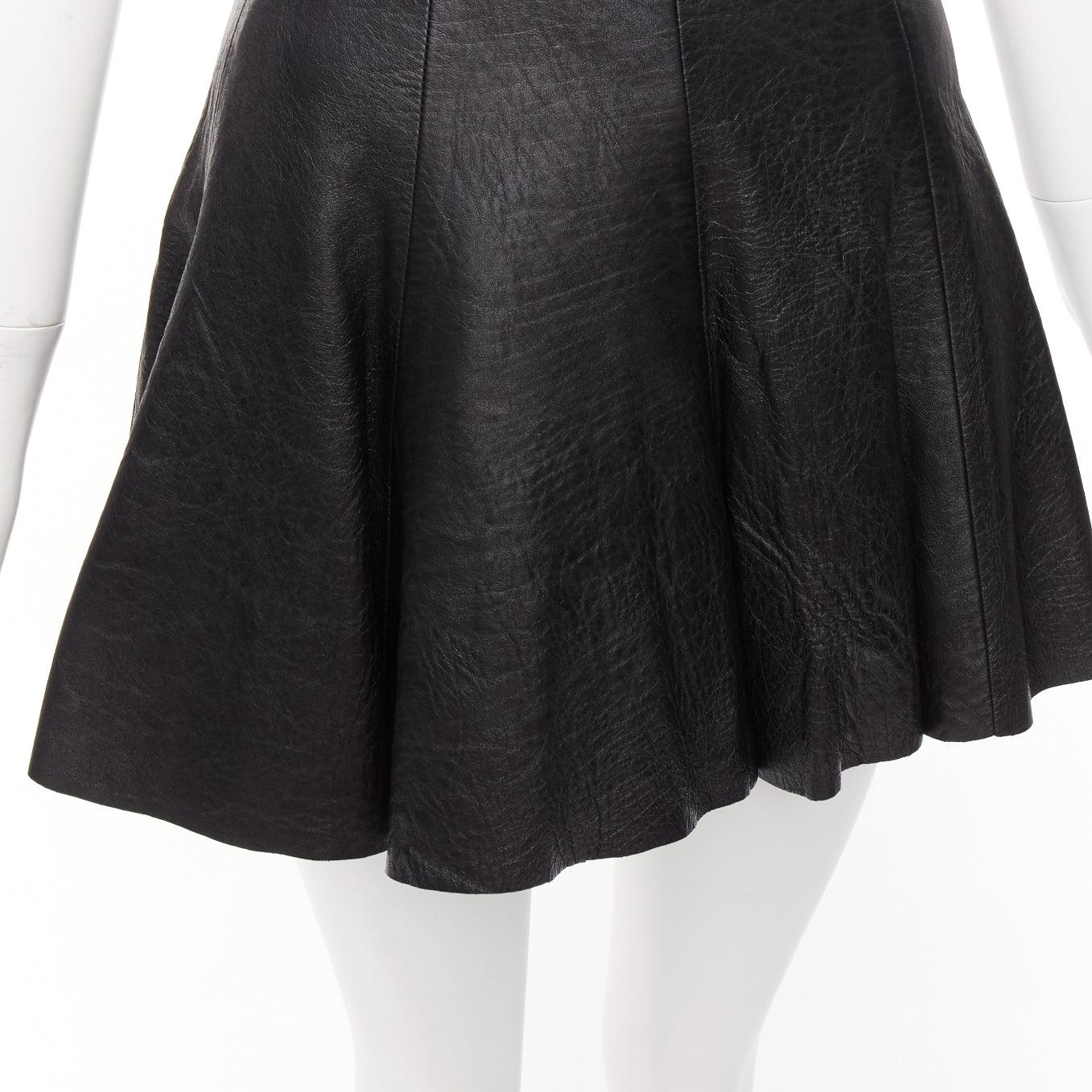 SAINT LAURENT 2016 black lambskin leather silk lined skater skirt FR34 XS
Reference: YIKK/A00003
Brand: Saint Laurent
Designer: Anthony Vaccarello
Collection: 2016
Material: Lambskin Leather
Color: Black
Pattern: Solid
Closure: Zip
Lining: Black