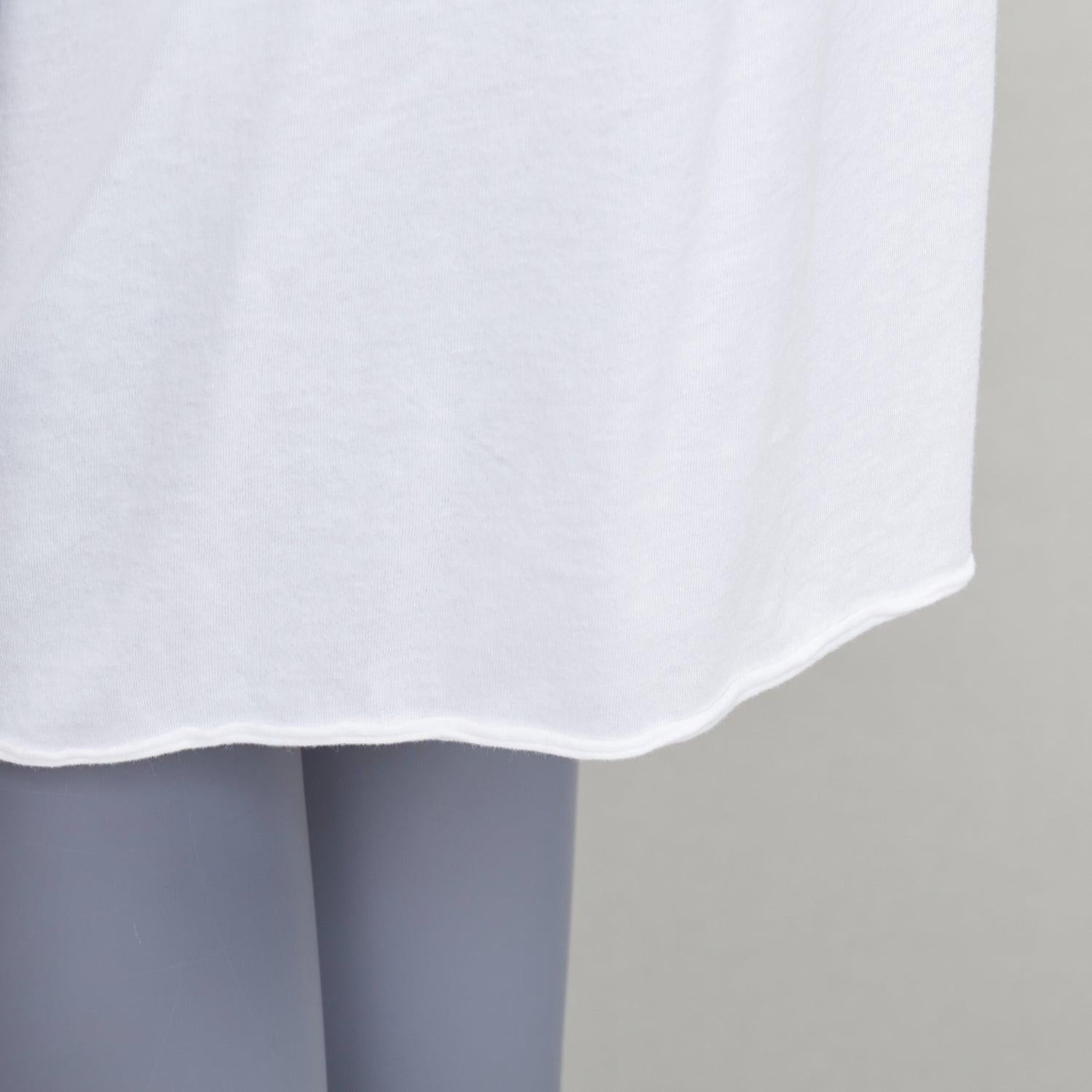 SAINT LAURENT 2016 cream universite print oversized reversed tshirt XL en venta 3