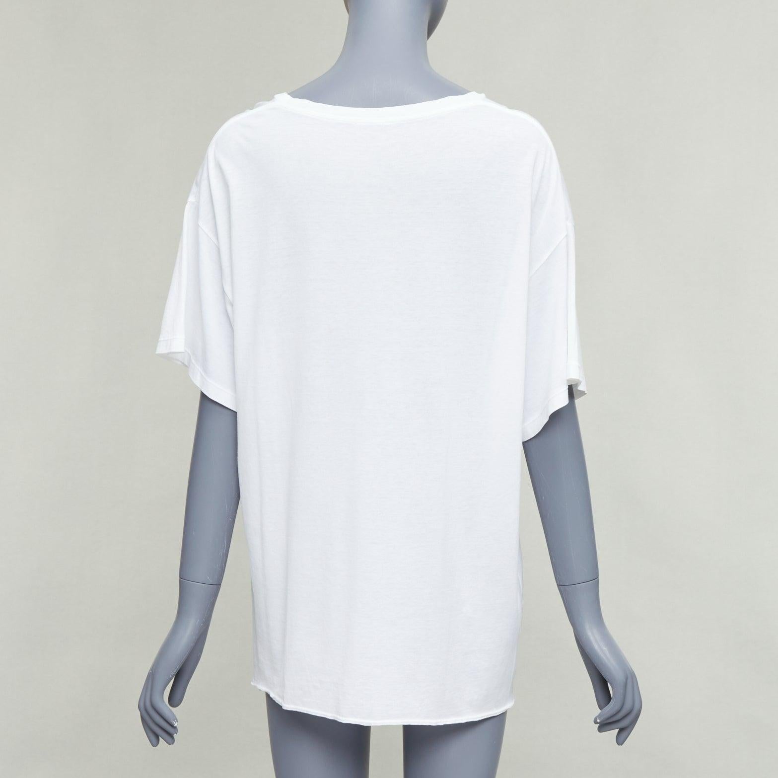 SAINT LAURENT 2016 off white university varsity logo washed oversized tshirt S. in vendita 1
