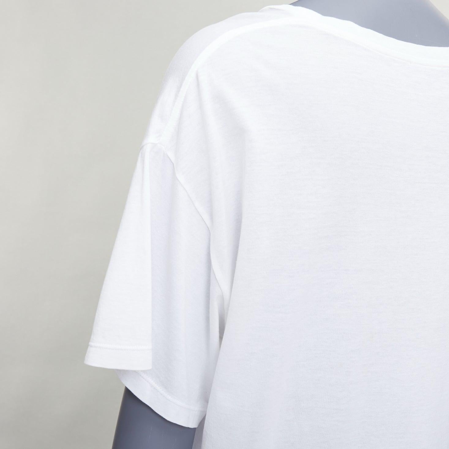 SAINT LAURENT 2016 off white university varsity logo washed oversized tshirt S. in vendita 3