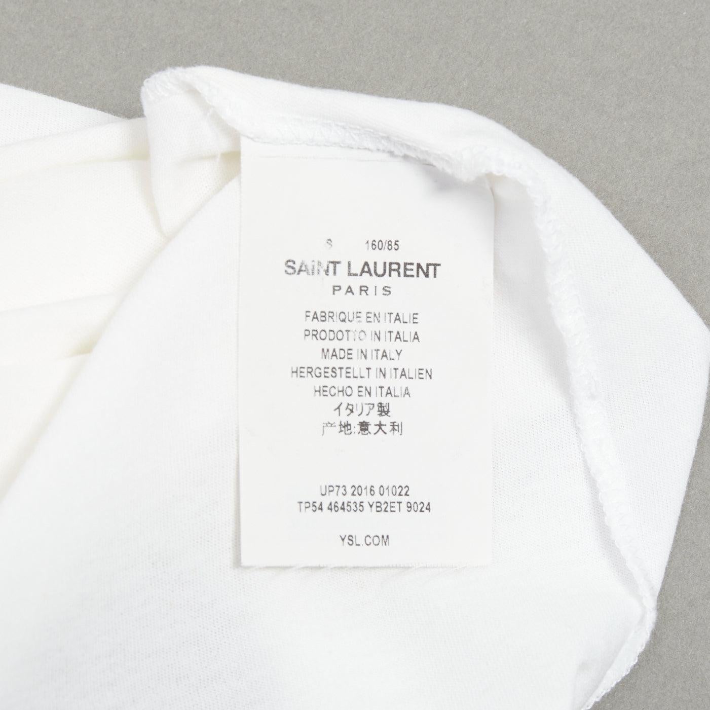 SAINT LAURENT 2016 off white university varsity logo washed oversized tshirt S. in vendita 4
