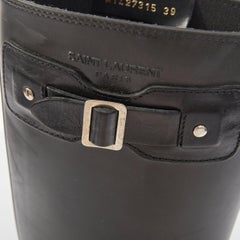 SAINT LAURENT 2016 Runway Festival rubber buckle strap knee high rain boots