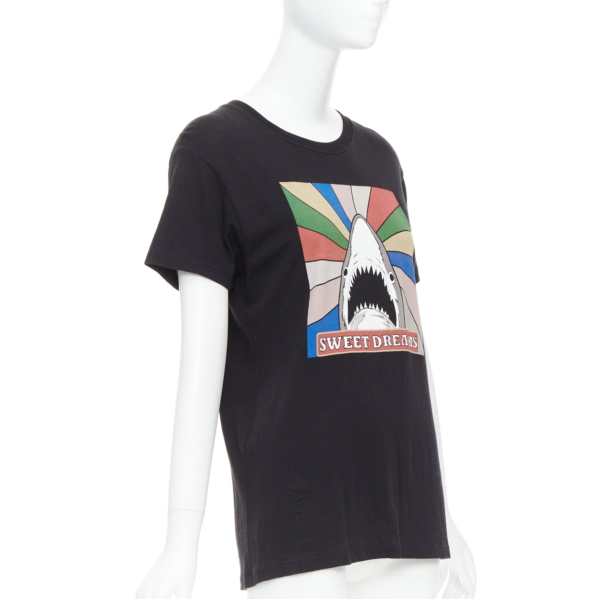 SAINT LAURENT 2016 Sweet Dreams Schwarzes Tweed aus Baumwolle mit Regenbogenmuster XS Damen im Angebot