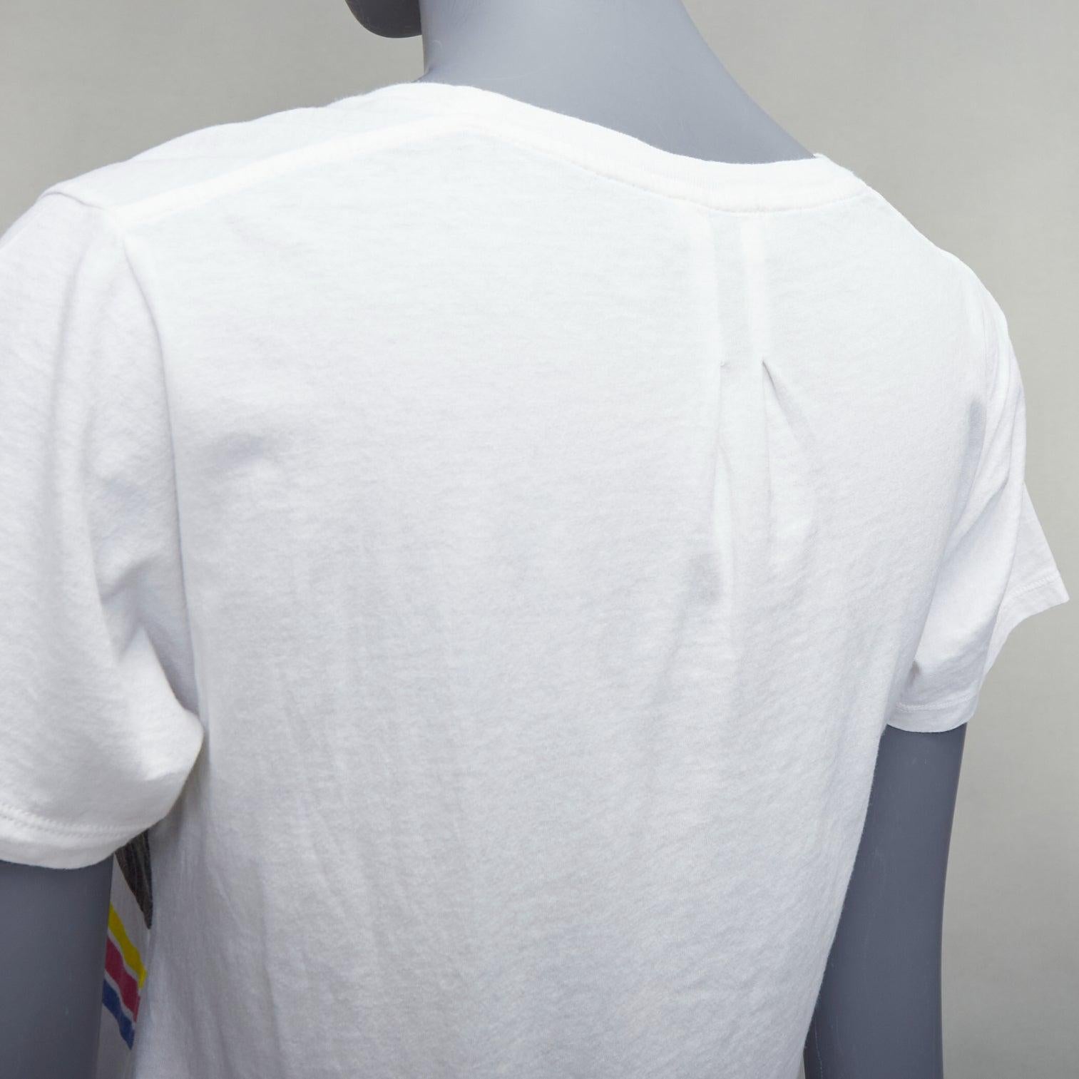 SAINT LAURENT 2016 T Rex Dino Vintage gewaschen Druck weißes T-Shirt XS im Angebot 3
