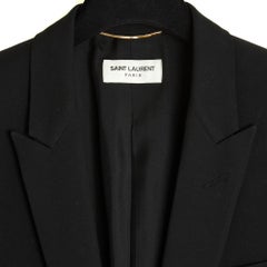 Saint Laurent 2016 Chaqueta blazer FR40 Slimane de lana con un solo botón, talla UK12, US10