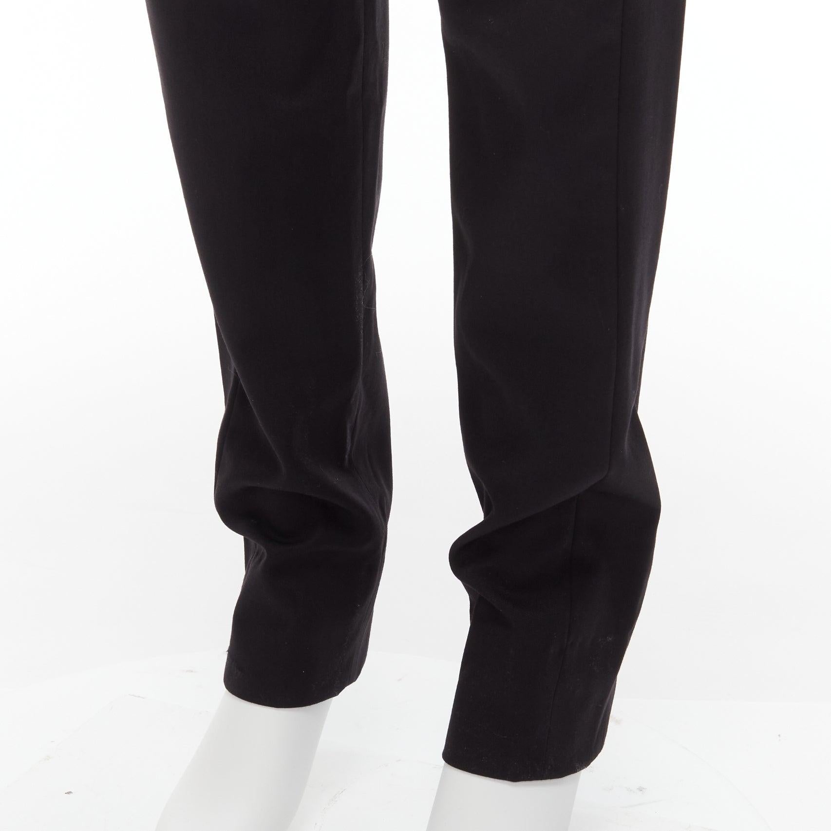 SAINT LAURENT 2017 black 100% virgin wool minimal pleat straight trousers FR36 S For Sale 3