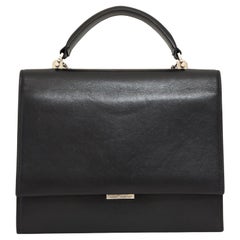 Saint Laurent 2017 Babylone Tasche aus schwarzem Leder mit Riemen