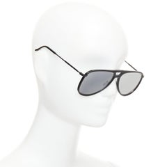 SAINT LAURENT 2017 Classic 11 Rim 002 black metal smoke mirror sunglasses
