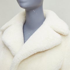 SAINT LAURENT 2017 off white sheepskin shearling teddy coat FR36 S