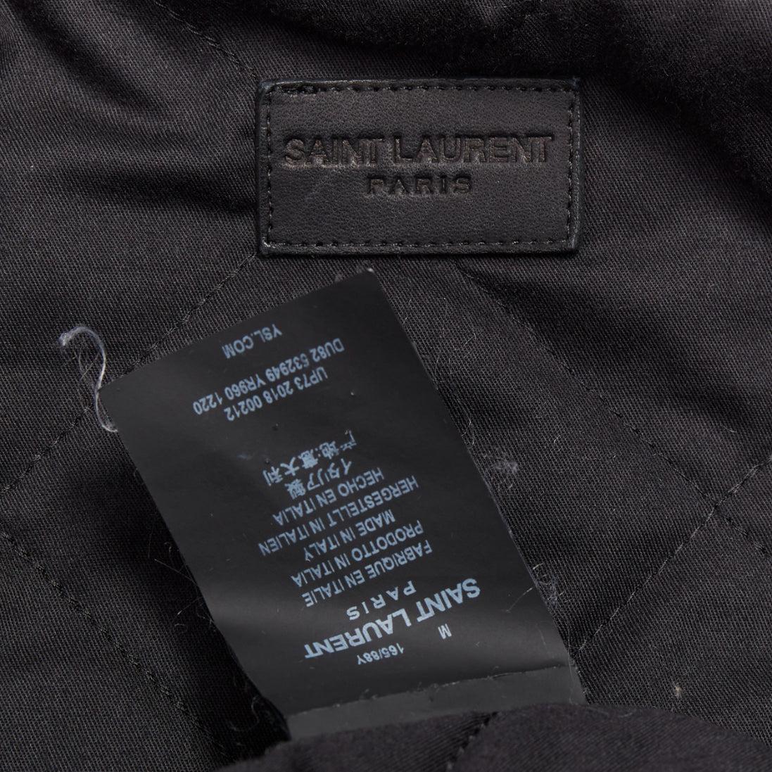 SAINT LAURENT 2018 black classic washed denim snap buttons trucker jacket M en venta 5