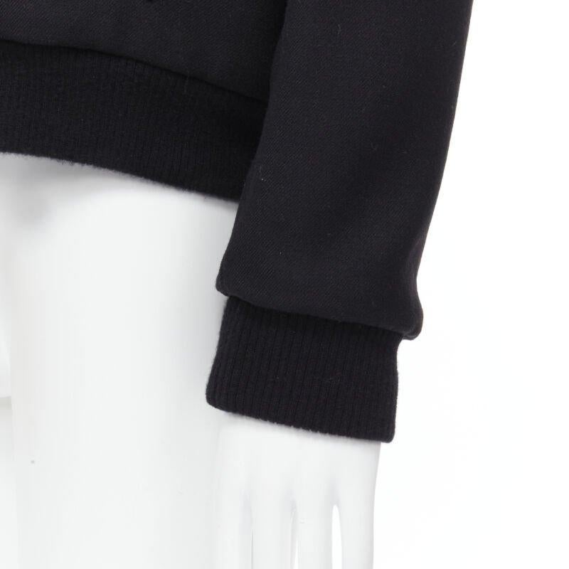 SAINT LAURENT 2018 black fur collar double breasted bomber pea coat EU52 XL 4