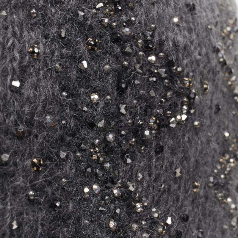 SAINT LAURENT 2018 Pullover aus Mohairwolle mit Kristallen und Strasssteinen verziert M im Angebot 6