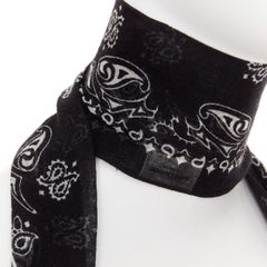 SAINT LAURENT 2019 Bandana Lavalliere Tie wool paisley print etamine long scarf