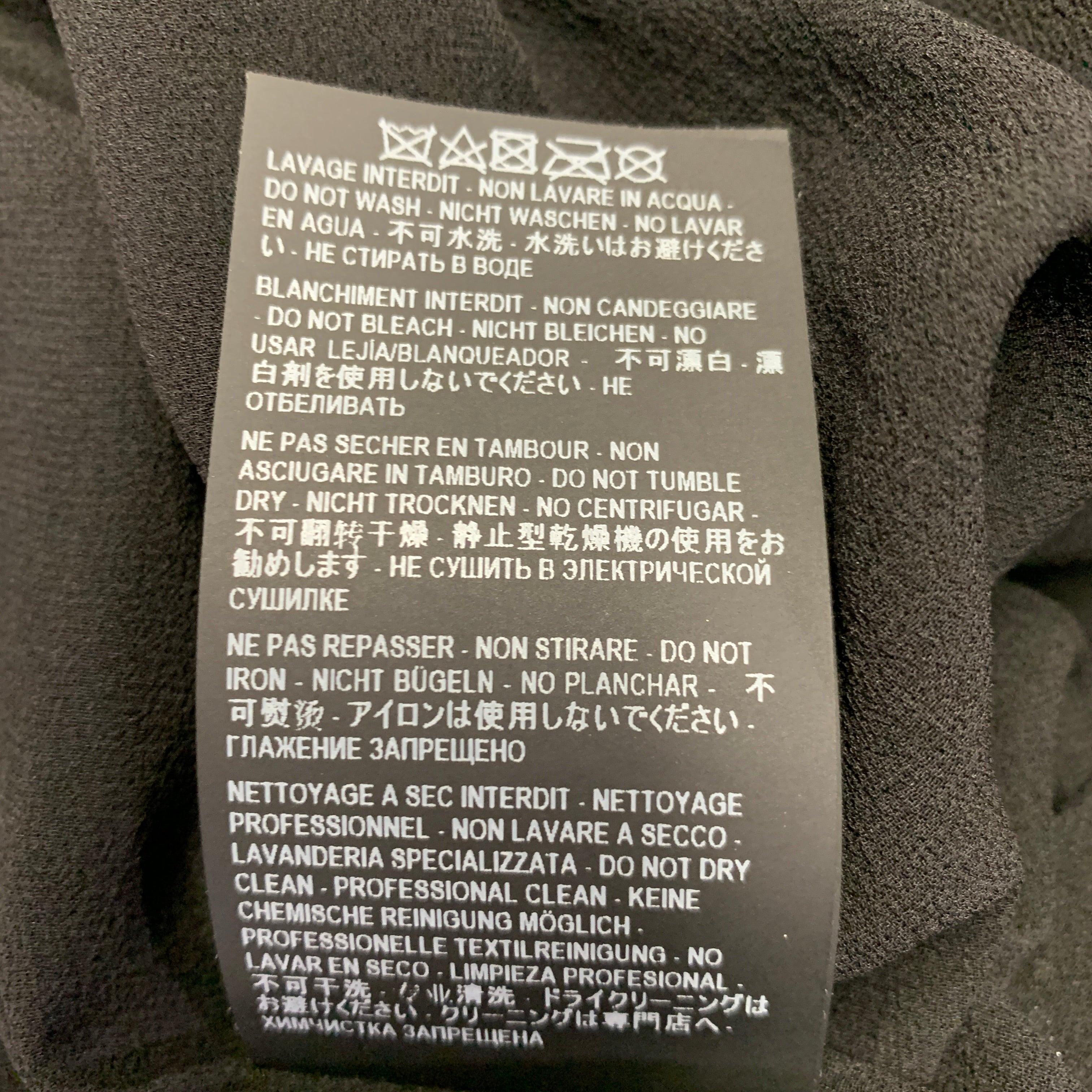 SAINT LAURENT 2019 Size XS Black Silver Viscose Rhinestones Cocktail Dress For Sale 4