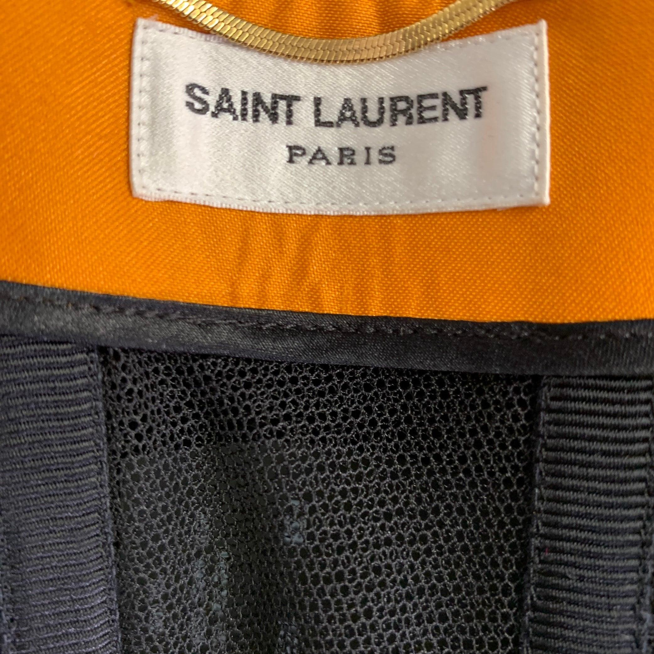 SAINT LAURENT 2021 Size 6 Orange Viscose Blend Corset Dress Top For Sale 1